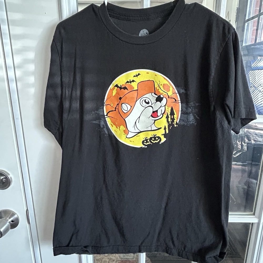Buc-ee's Halloween T-Shirt Lets Boo This Size Large Black Graphic T-shirt